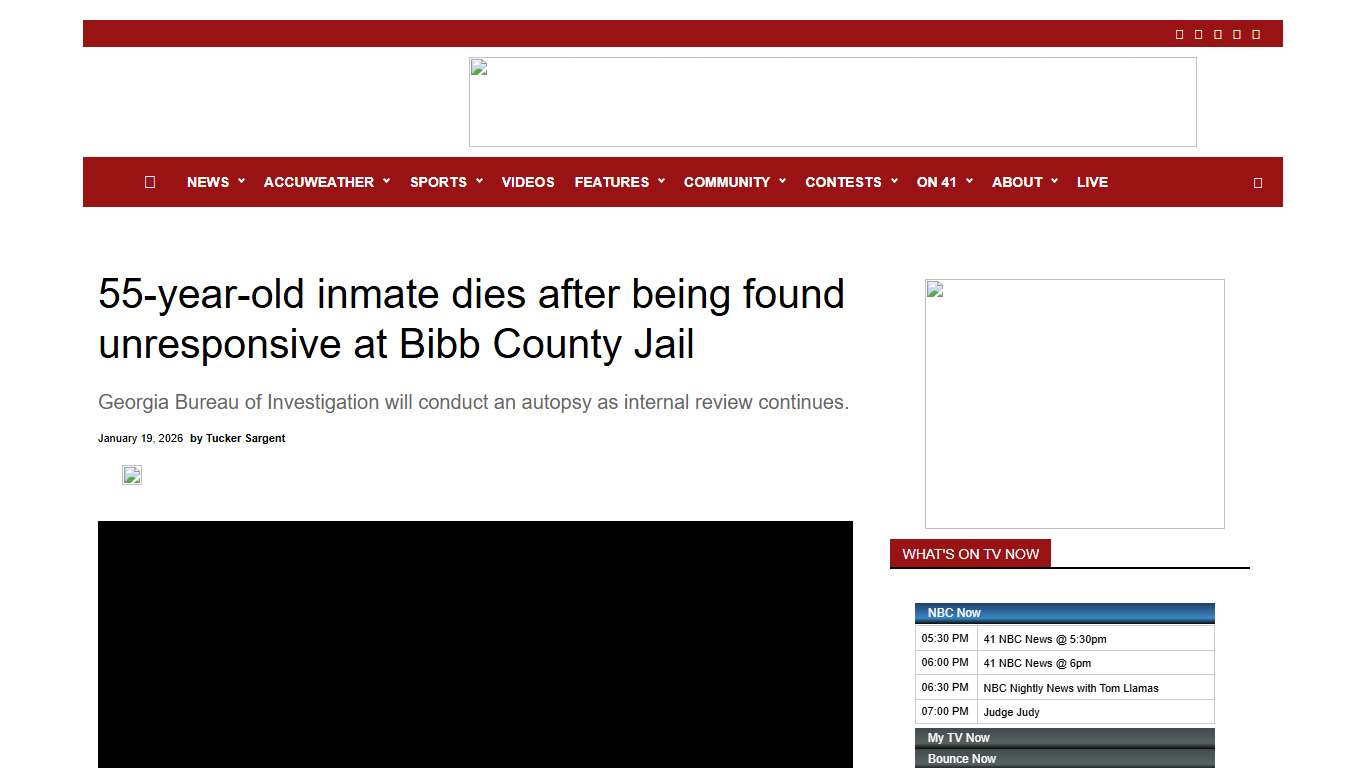 55-year-old inmate dies after being found unresponsive at Bibb County Jail - 41NBC News WMGT-DT
